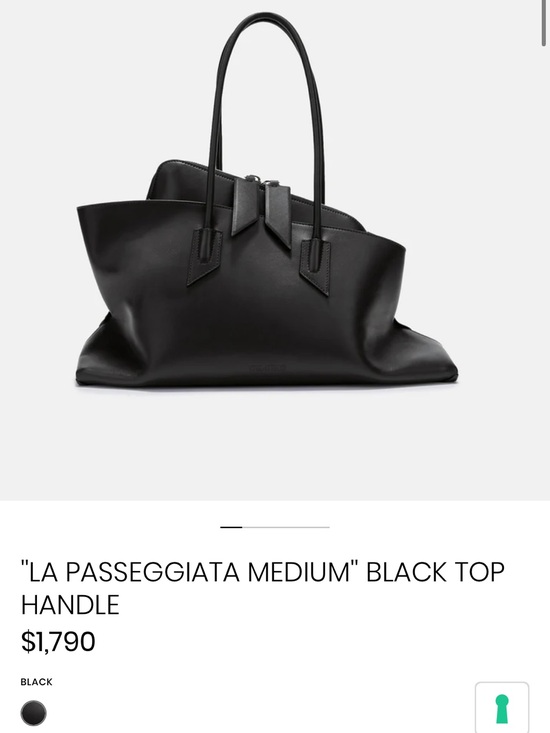 The Attico Handbags - The Attico La Passeggiata Medium Top Handle Bag in black